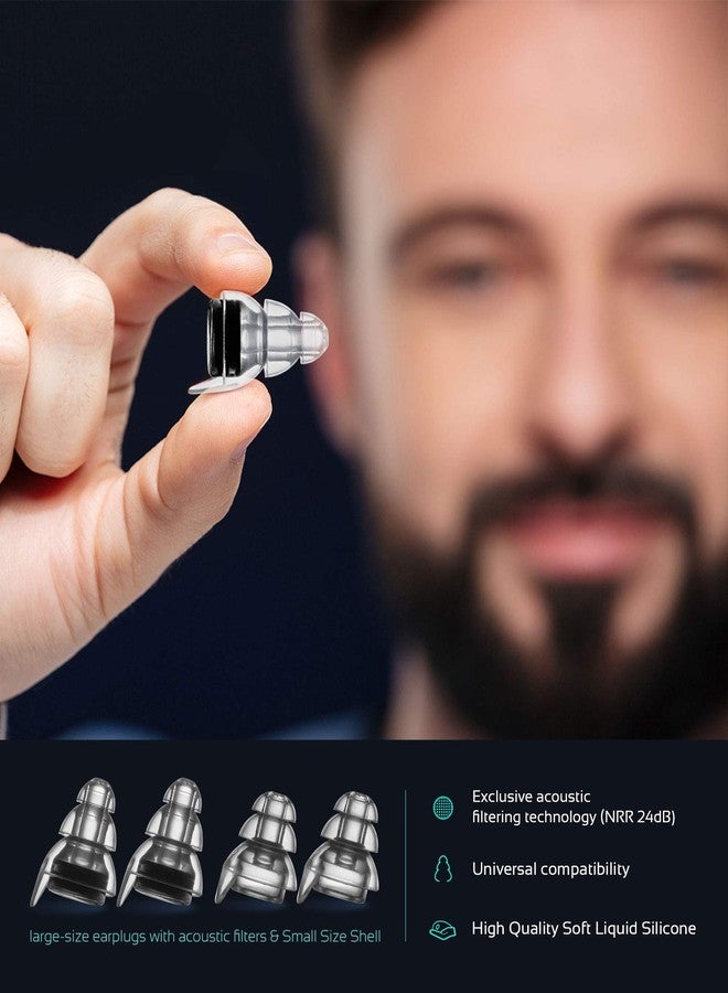 Mumba High Fidelity Concert Earplugs, Reusable Musicians Ear Plugs, 24dB Advanced Filter Technology Ear Protection - Image 4